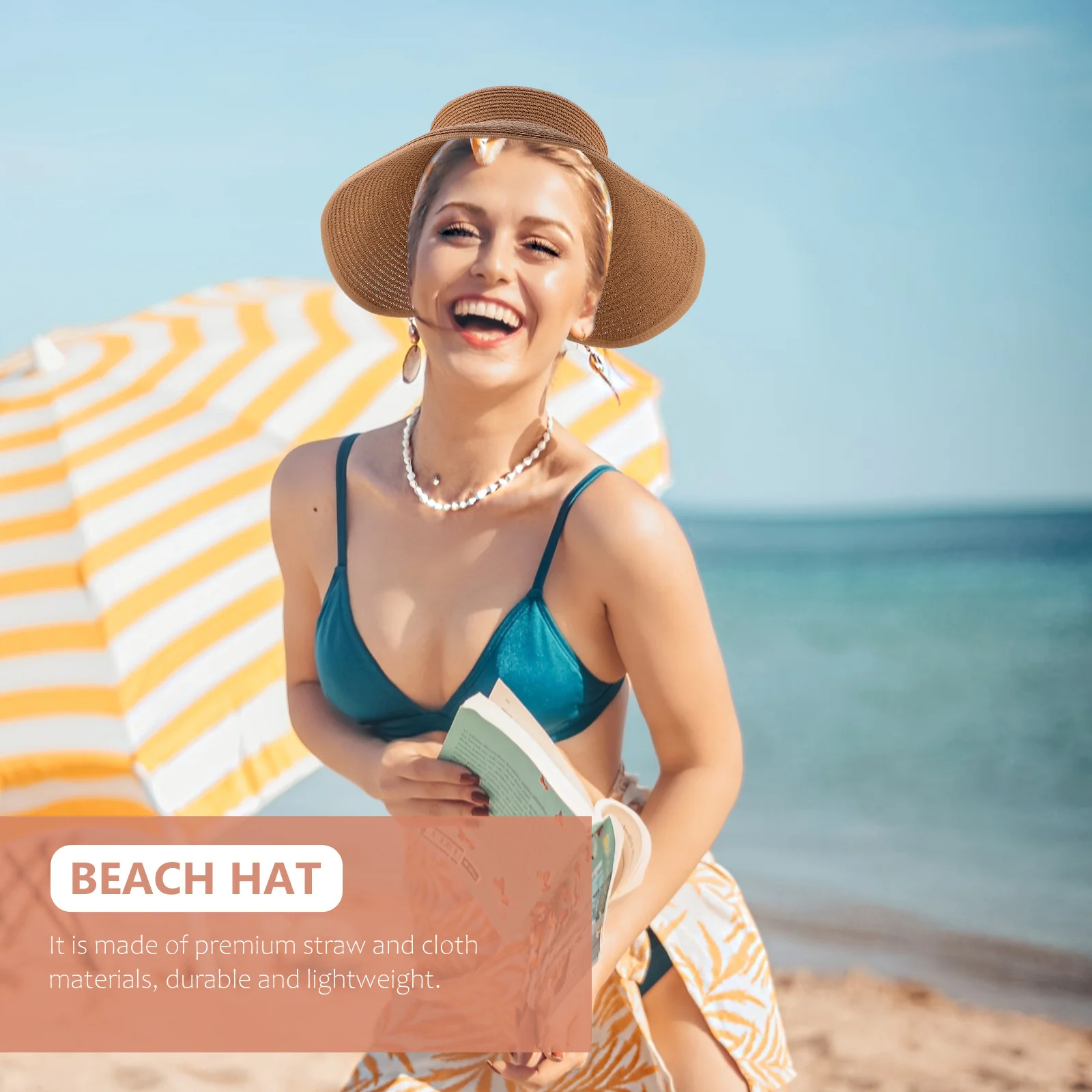 

1Pcs Summer Sun Hat Straw Folding Wide Brim Hollow Visor Breathable Outdoor Travel Sun Protection Visor Folding Hat