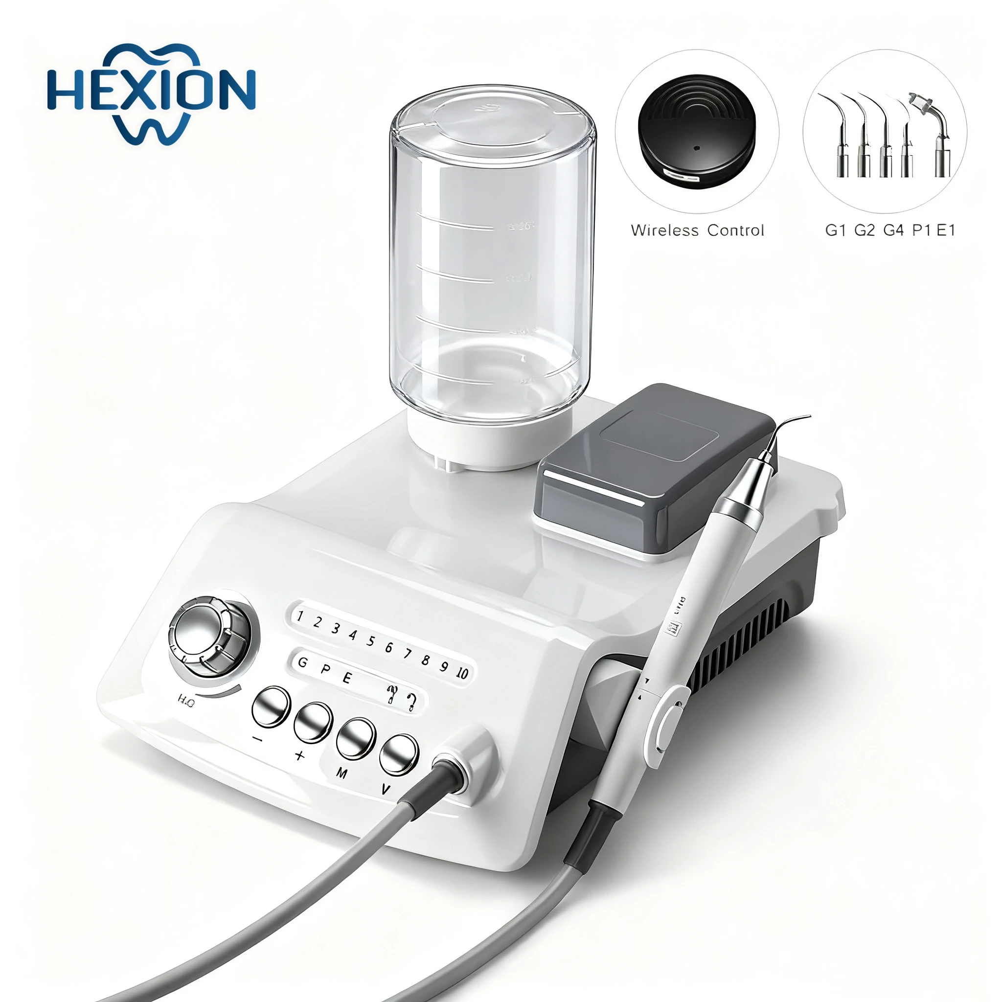 Drahtlose Steuerung Dentaler Ultraschall-Scaler Sofortige Lieferung - LED Abnehmbares Handstück, Automatische Wasser-Scalierung/Parodontologie/Endodontie