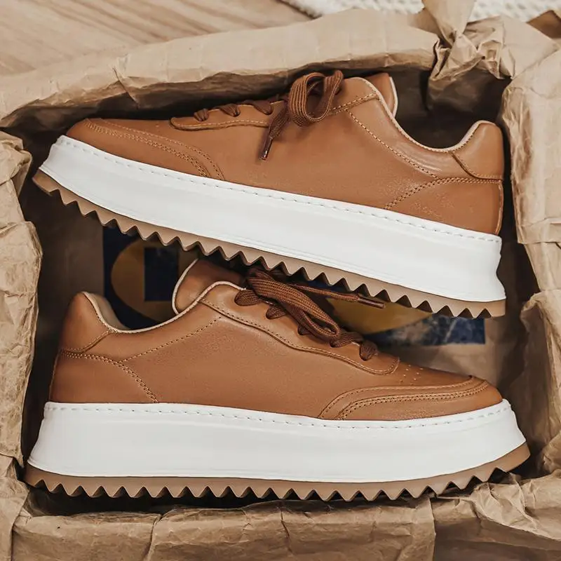 

Мужская повседневная обувь, новая весенняя модная удобная дышащая обувь на массивном каблуке, повседневные простые универсальные износостойкие кроссовки на платформе