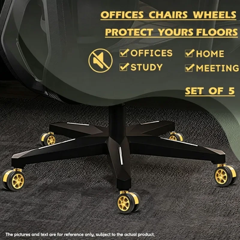 5 Pcs 2.5'' Circlip 11mm Office Chair Universal Wheel Furniture Caster E-sports Pulley Computer
