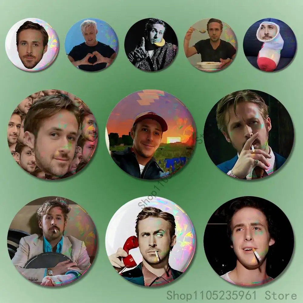 

R-Ryan G-Gosling 32mm 58mm 75mm 44mm 25mm Anime Badges Brooches DIY Pins Decorations Birthday Valentine Gifts