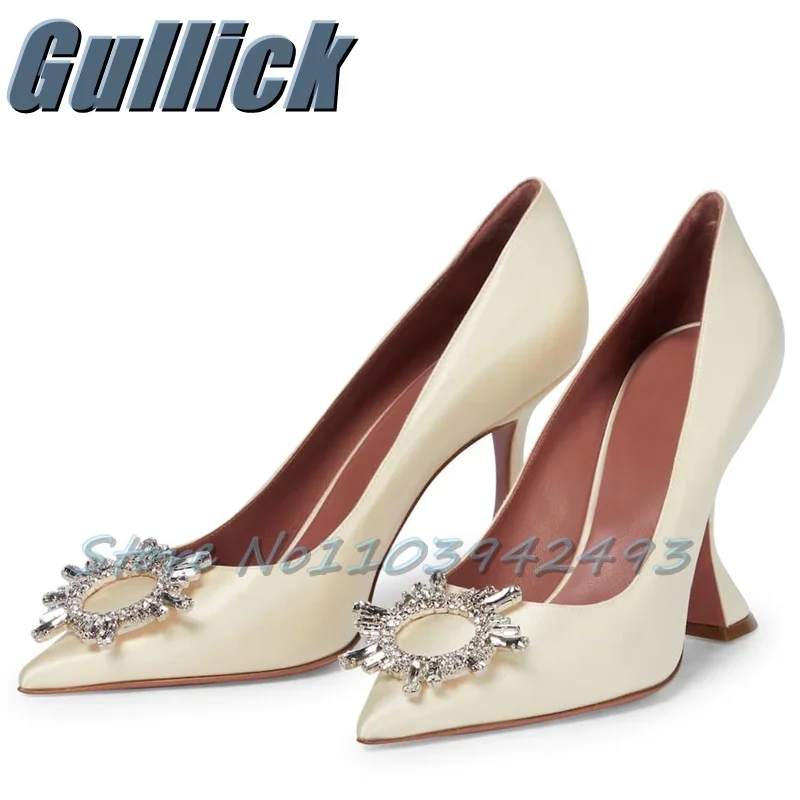 

Flower Rhinestones Heeled Sandals Pointed Toe Heels Women Slip On Pull On Shoes Women Luxury Designer Sandalias De Mujer Summer