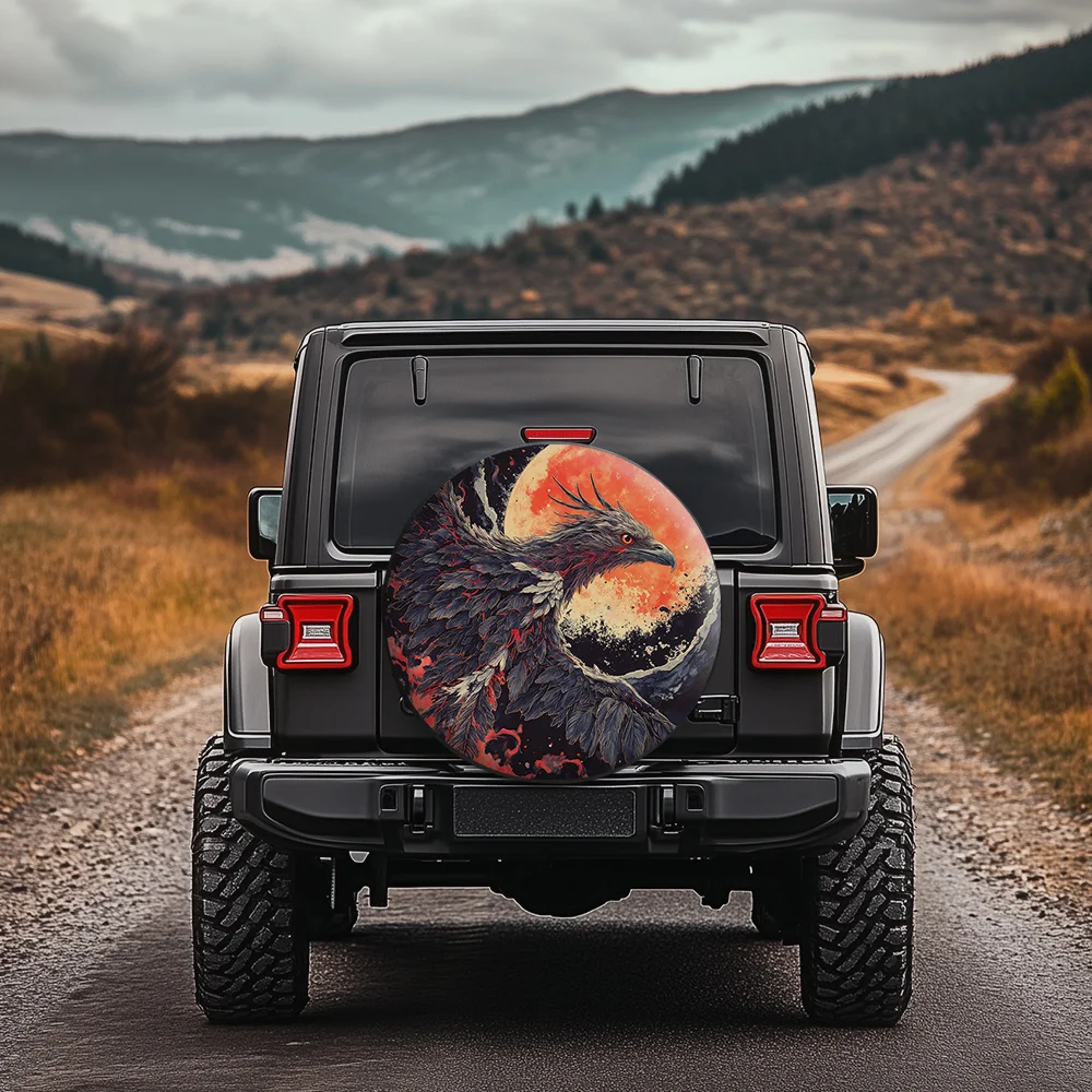 

Чехол для шин с красным узором придает ему величественный и мощный вид, подходит для внедорожников, пикапов и роскошных моделей.