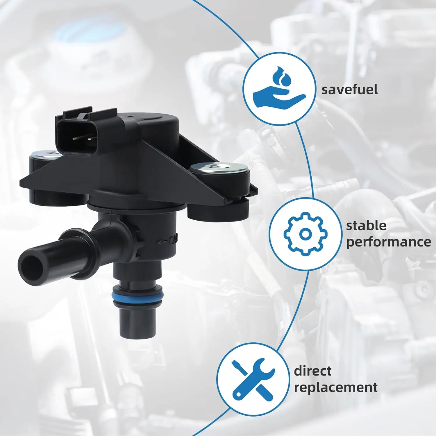 For Ford F150 F250 F350 2PIN Vapor Canister Purge Solenoid Valve AU5A-9G866-AB For Ford Escape Mustang Explorer 911-222 CX2626