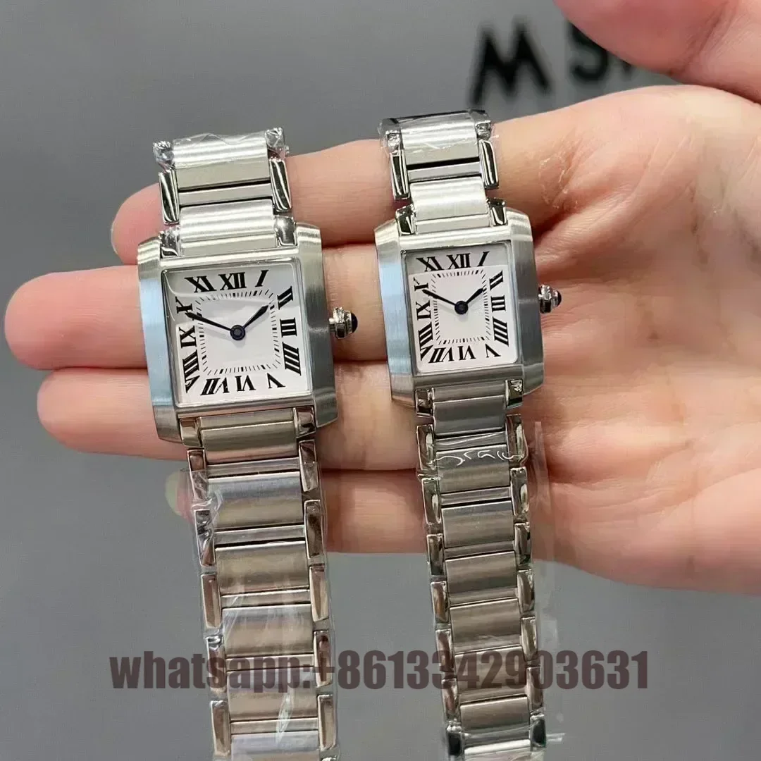 Super quality Women Watch Elegant Quartz Waterproof Yellow Gold Diamonds Square 316L Stainless Steel Sapphire Lady Watches