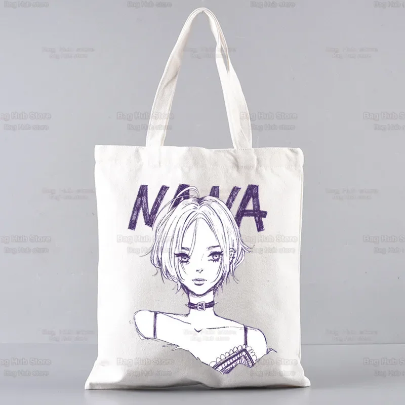 Nana Anime Black Stones NANA Osaki Vintage New Arrives Art Canvas Bag Totes Simple Print Shopping Bags Life Casual Pacakge