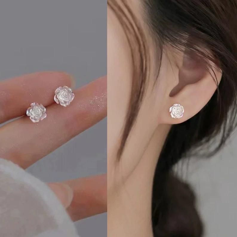 Trendy Mini Rhinestones Stud Earrings for Women Girls Daily Jewelry Cute Round Geometry Small Earrings Accessories - detail 6