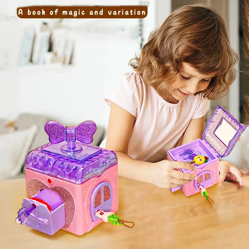 3D Labirynt Skrzynia Skarbów z Zamkiem i Kluczem DIY Blind Box Gra Otwierająca Zabawki Edukacyjne dla Dzieci Księżniczka Dziewczynka Prezent Urodzinowy