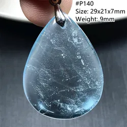 Top Natural Blue Topaz Pendent Jewelry For Woman Lady Men Love Luck Gift Clear Beads Beauty Crystal Silver Energy Stone AAAAA
