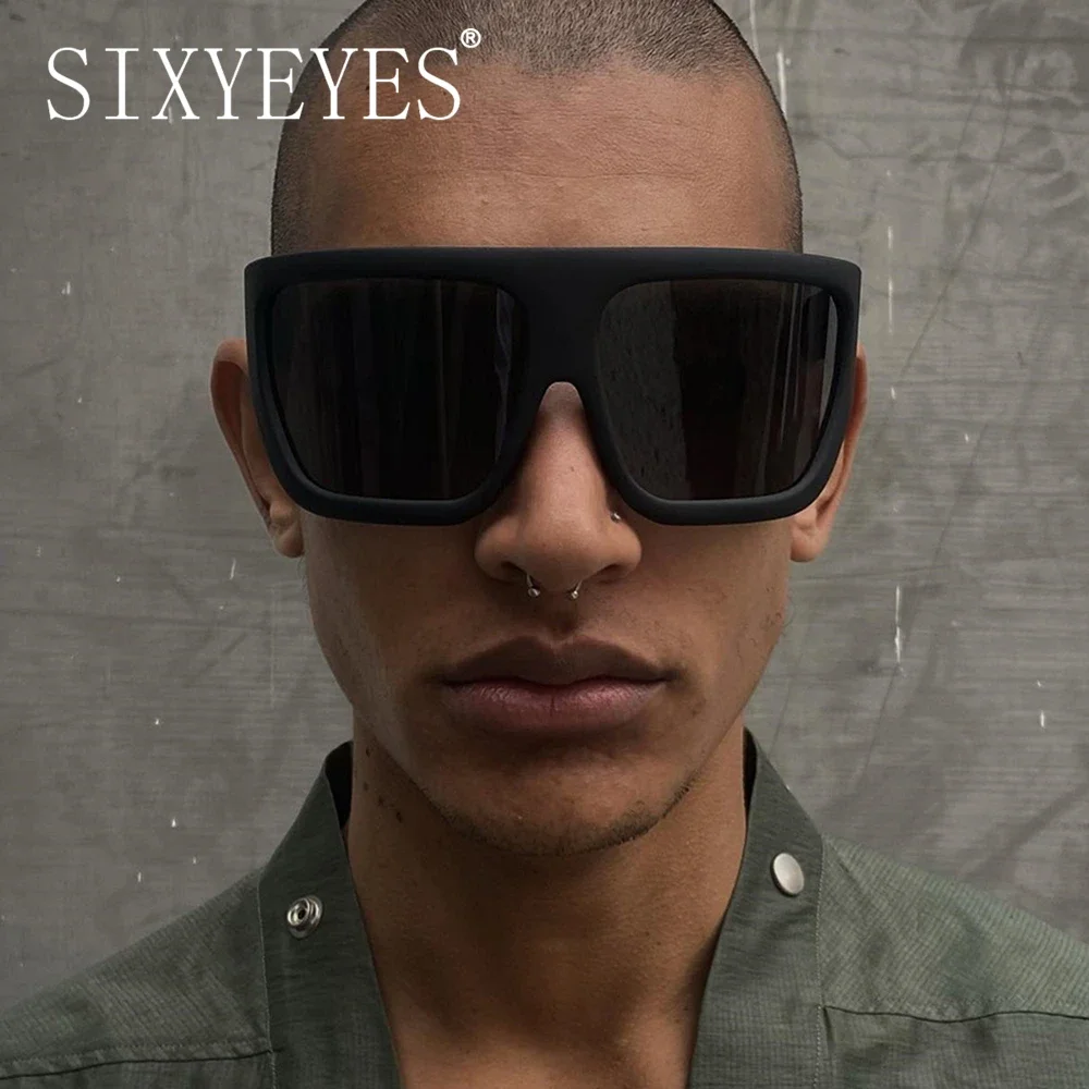 2025 Oversized Mask Shield Sunglasses Women Men Luxury Brand Large Frame Sun Glasses Trendy Eye Protection Punk Shades Goggles