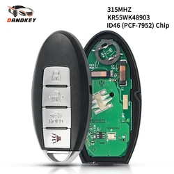 Chiave a distanza della Smart Card di Dandkey 315Mhz per Nissan Altima Maxima Murano Teana 2007 2008 2009 2010 2011 2012 2013 KR55WK48903