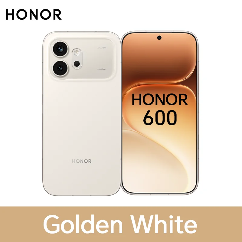 Smartphone HONOR 600 5G Version EU, appareil photo AI ultra-nuit 200MP, 6400mAh, Snapdragon 7 Gen4, bouton AI, écran AMOLED 6,57 pouces, Supercharge 80W
