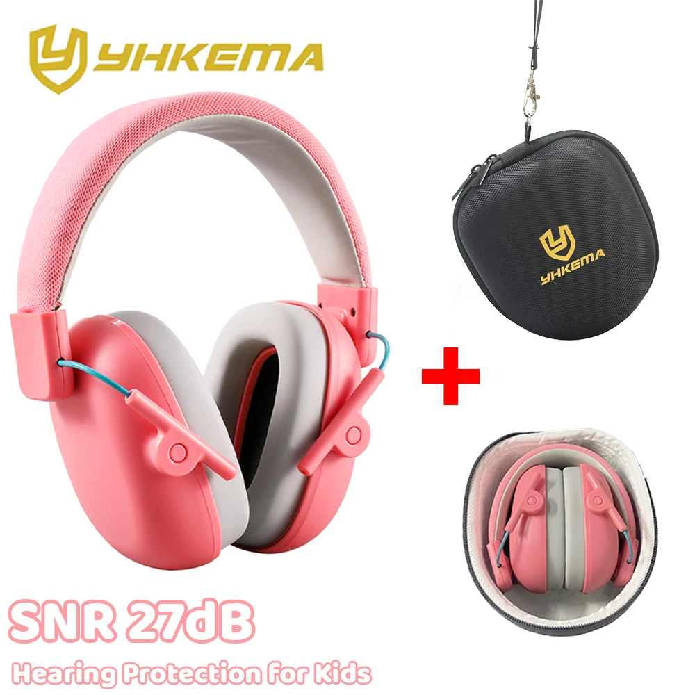 

Anti-noise Earmuffs Child Ear Protector Hearing Sleeping Headphones Tactical Headset Cartoon ABS For Children with case