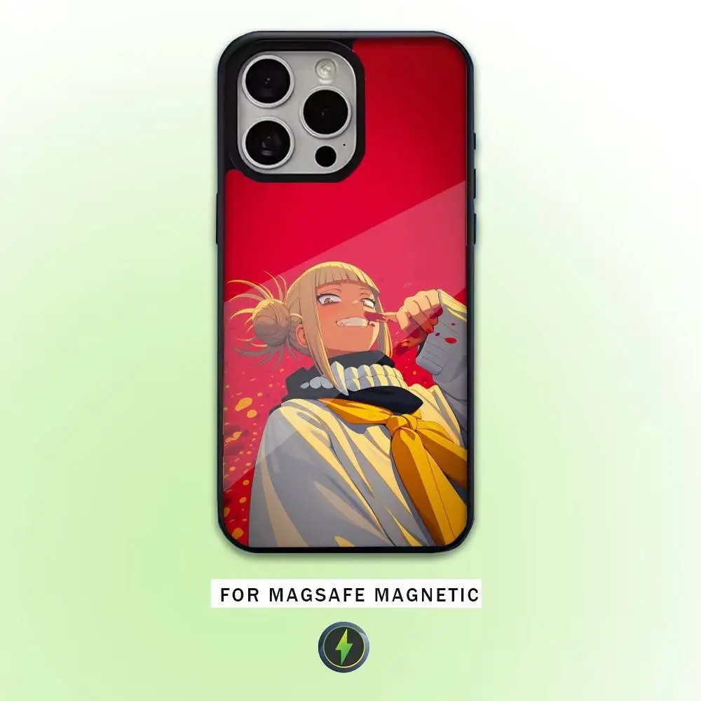 Toga Himiko My Hero Handyhülle für iPhone17,16,15,14,13,12,11 Plus, Pro Max magnetisch für Magsafe Wireless Charging