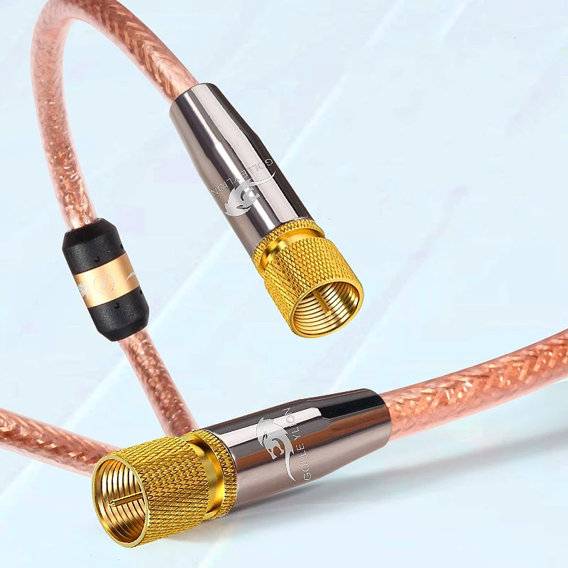 Premium RF Cable F Plug to F Plug for TV STB CCTV Receiver OFC HD F Type Cable Gold-plated Jack 1M 2M 3M 5M 8M 10M 12M