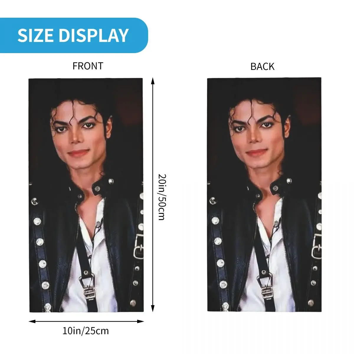 Custom Michael Jackson Bandana Neck Gaiter Printed Mask Scarf Multifunction Cycling Scarf Outdoor Sports Unisex Adult Winter