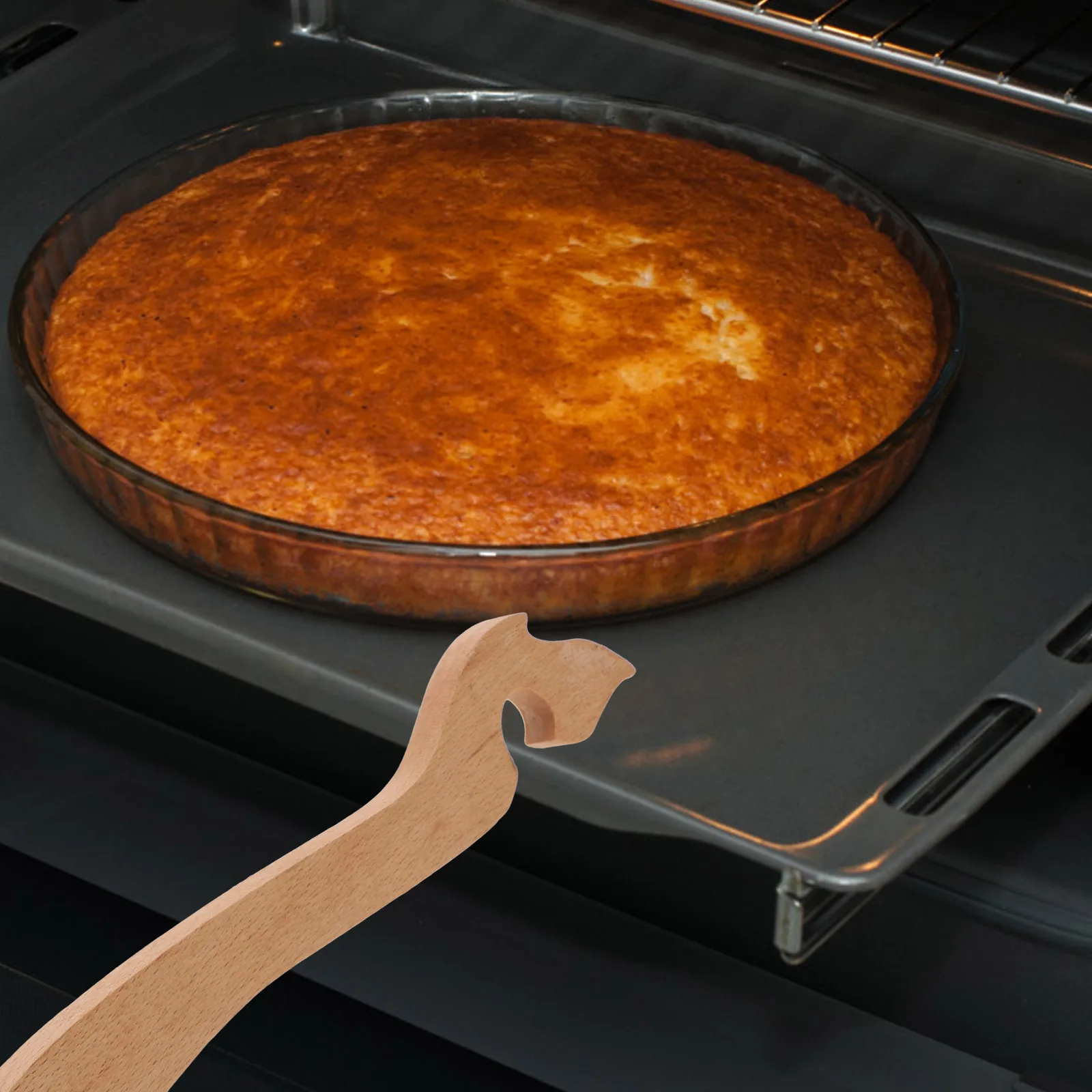 

Wood Oven Rack Puller Resistant Handle For Baking Grilling Kitchen Tool Oven Accessory Cooking Equipment