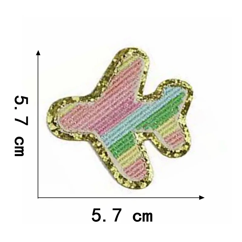 Chenille Patch 1pcs Rainbow Diamond Star Self-adhesive Patches Stickers Mouse Bow for Clothes Jacket T-shirt Bag Decoration