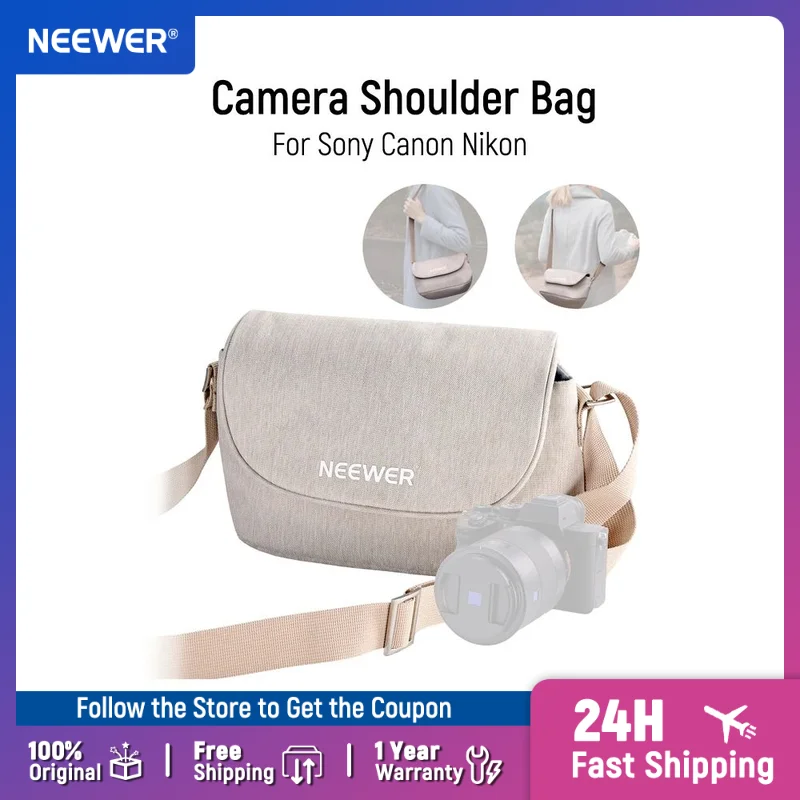 

NEEWER Camera Sling Bag Water Resistant Lightweight Compact Travel Messenger Camera Case Crossbody for Sony Canon Nikon DSLR
