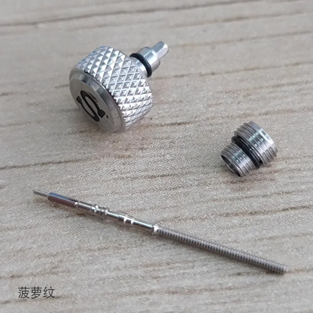 316L Stainless Steel NH34 35 36 SKX007 6.0mm Screw Watch Crown with Stem Accessories