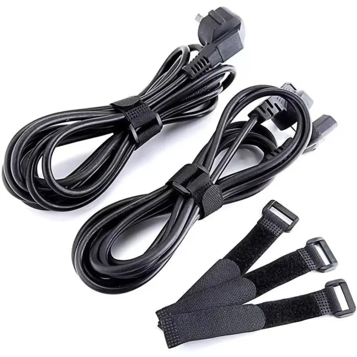Straps Black Width 20mm Nylon Zip Ties Reusable Self-adhesiv
