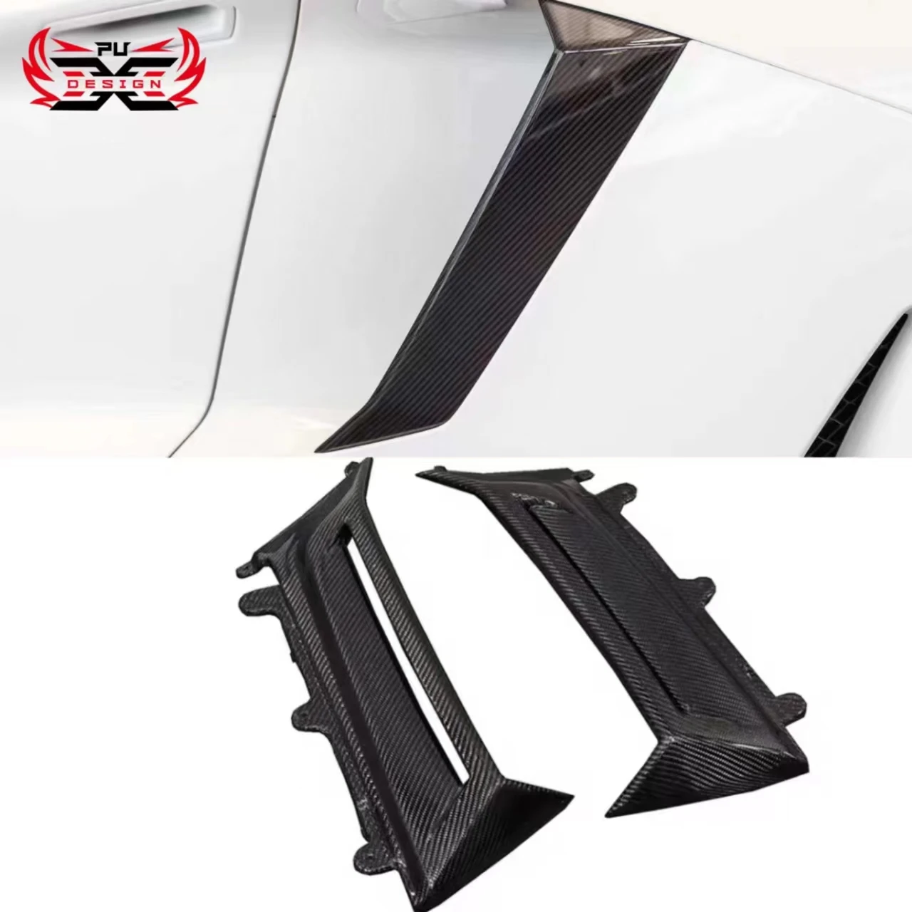 

Dry Carbon Fiber Side Air Vent Intake Cover Trim Side Vents Exterior Bodykit Fit For Lamborghini Aventador LP700 LP720