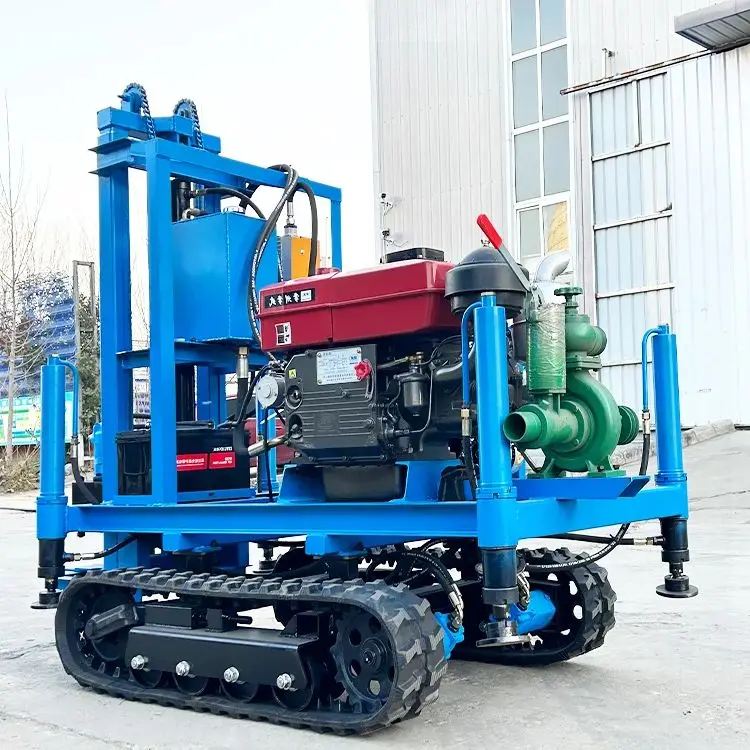 

Индивидуальная буровая установка для водяных скважин на дизельном топливе, 100 м, гидравлическая, 22-35 л.с., портативная, на колесном или гусеничном ходу