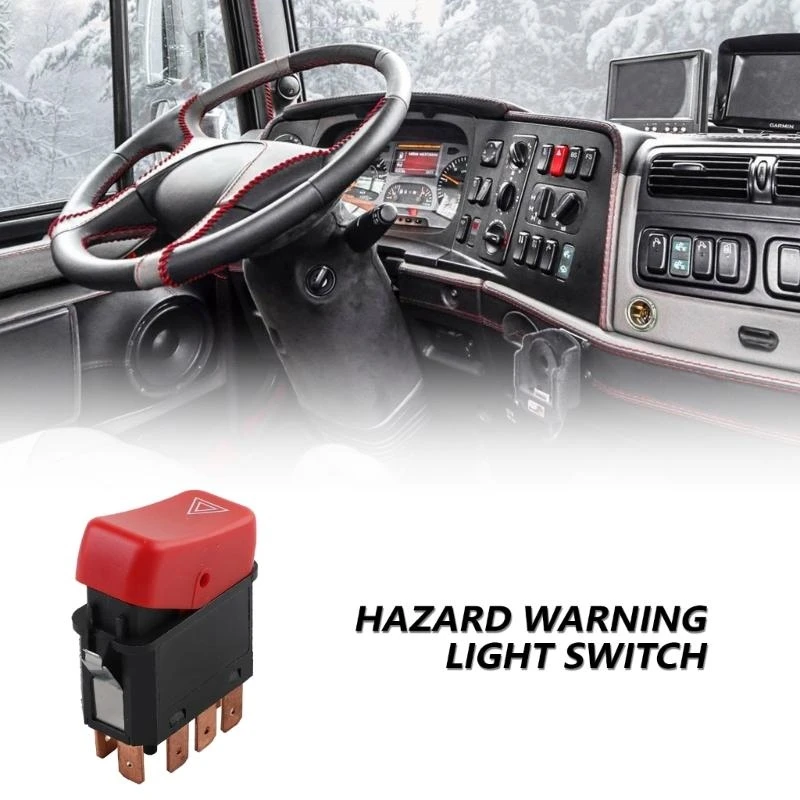 P5ED Quick Operation Car Emergency Signal Switch Hazard Flasher Waterproof 0055459224 Suitable for Various Weather Conditions