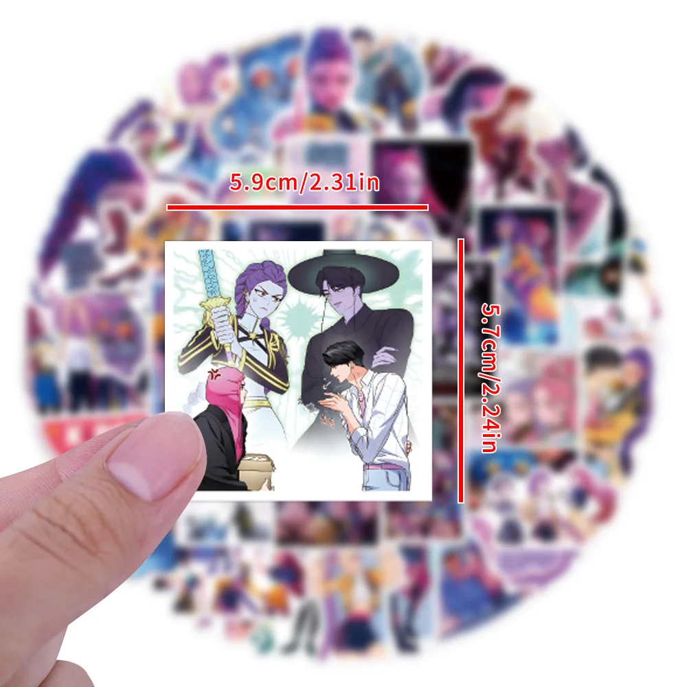 55/110 peças de Adesivos de Anime K-Pop, Adesivos de Desenhos Animados, Decalques de Filmes, DIY para Laptop, Carro, Bicicleta, Decoração de Grafite, 