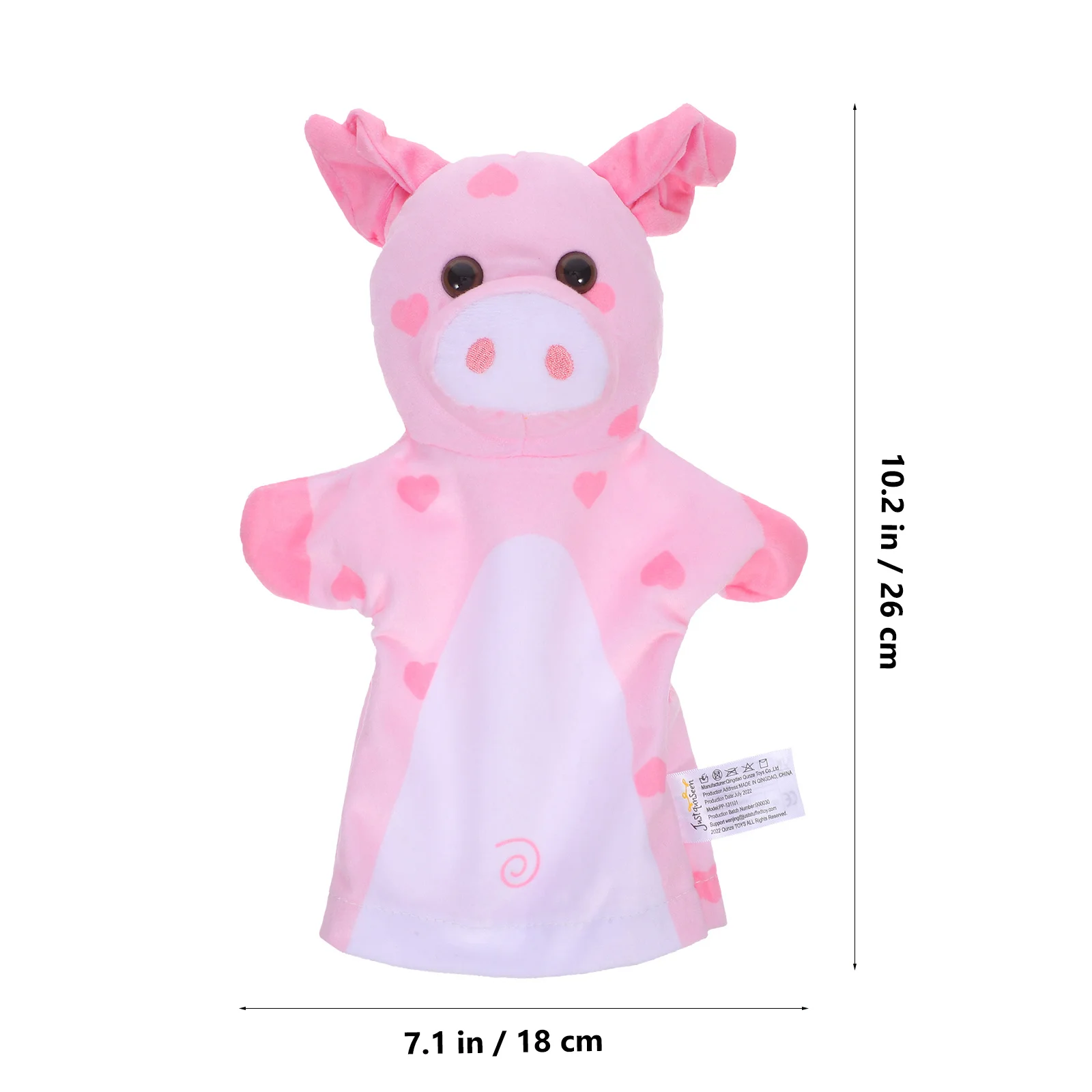 Marionnette à main en forme d'animal de ferme, cochon mignon interactif, jeu de rôle doux pour les fournitures de classe préscolaire et les enfants