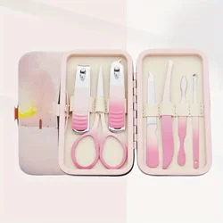 7/10/13/19pcs Nail Clippers Manicure Tool Set, With Portable Travel Case, Cuticle Nippers And Cutter Kit, Professional Nail Clip