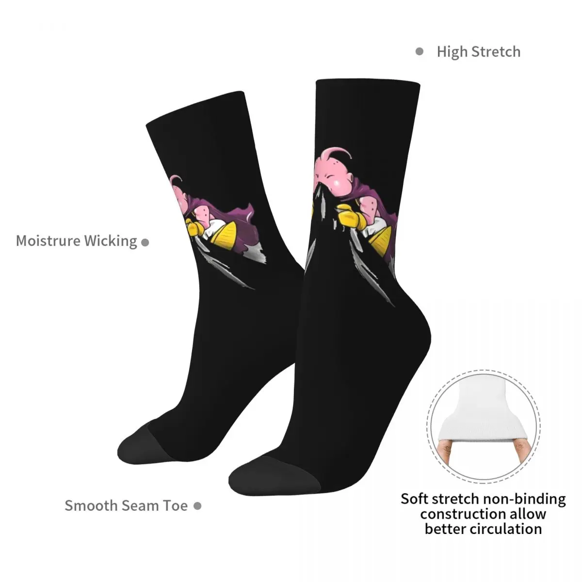 ماجين بو الجائعة لطيف الجوارب Harajuku جوارب امتصاص العرق كل موسم الجوارب الطويلة اكسسوارات للجنسين هدايا عيد الميلاد