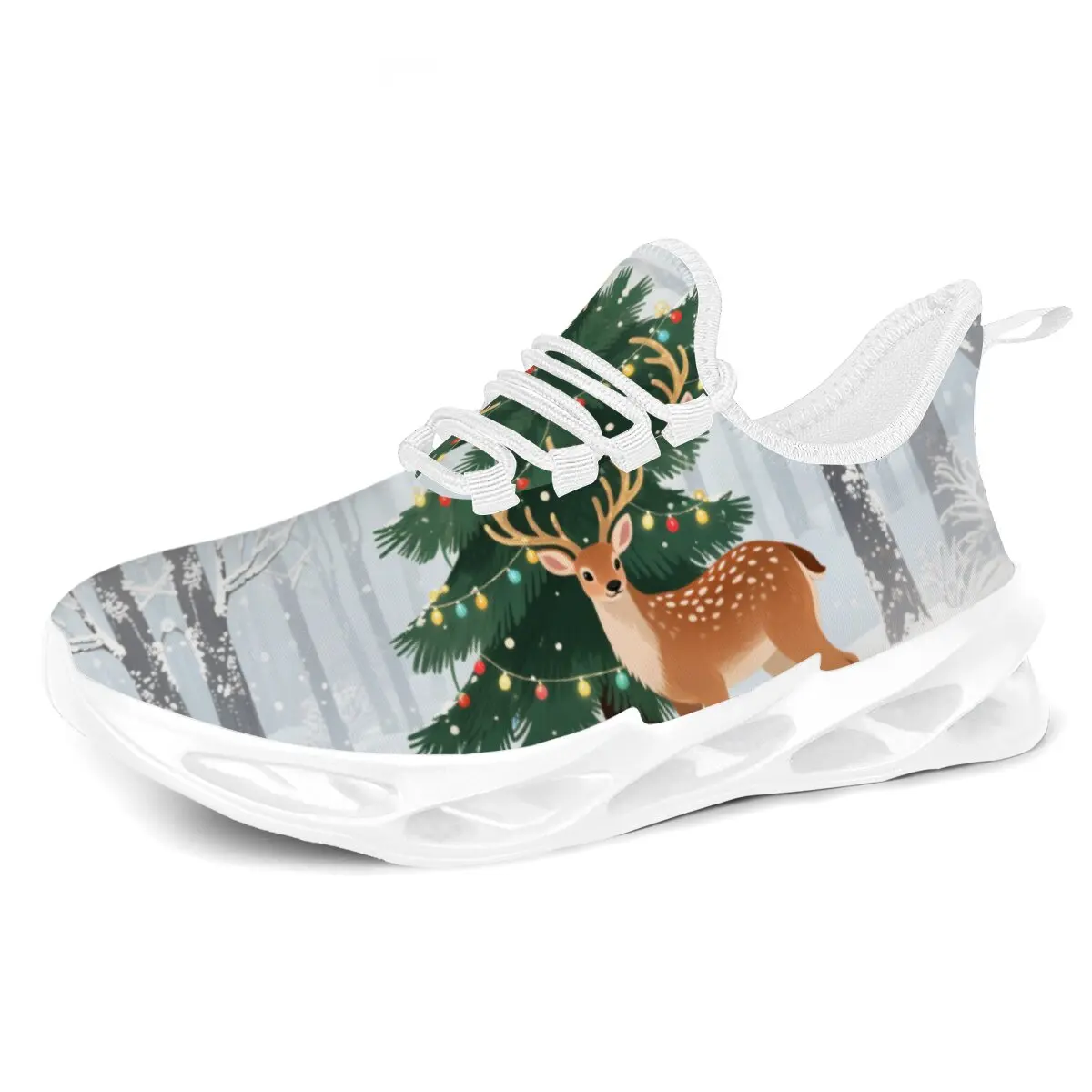 

Рождественские кроссовки на плоской подошве по индивидуальному заказу, повседневные легкие кроссовки для тренировок в тренажерном зале, нескользящие удобные спортивные кроссовки для мужчин