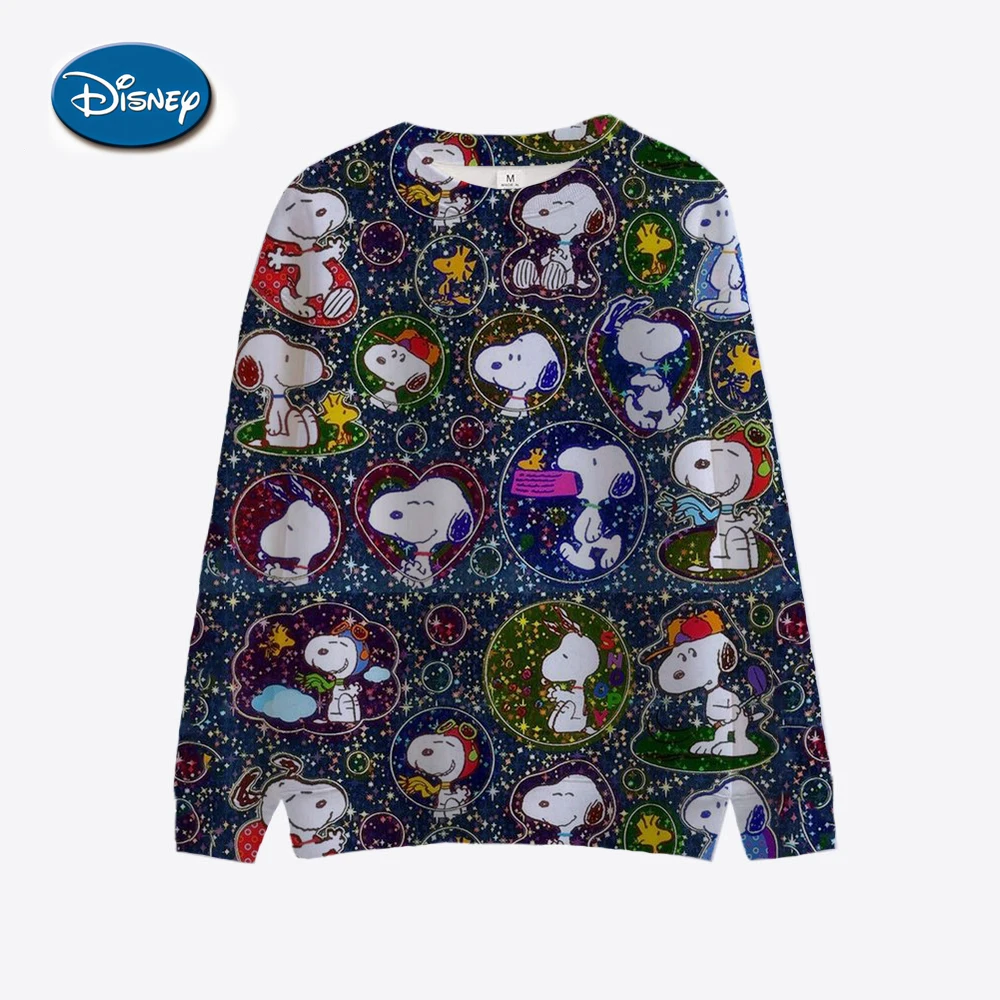 Snoopy Kawaii Cartoon Print Hoodie for Women Soft Casual Loose Sportwear Female Sweatshirt Ladies Clothes 2024 