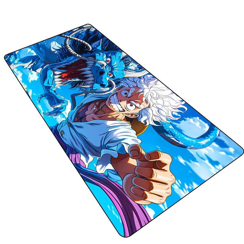 Tapis de souris Anime XXL, accessoires de jeu pour Pc, une pièce, Luffy, clavier de Gamer, tapis de bureau, antidérapant, pour ordinateur portable, grand tapis de souris