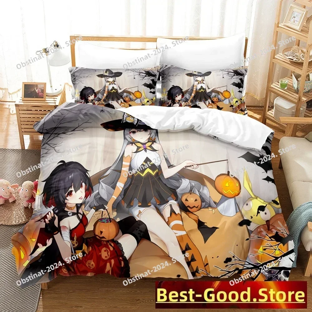 2014 Honkai Impact 3 Bedding Set Printed single Comforter Quilt Bed Cover Duvet Cover Pillow Case 3 Pieces Sets Kids Adult Size
