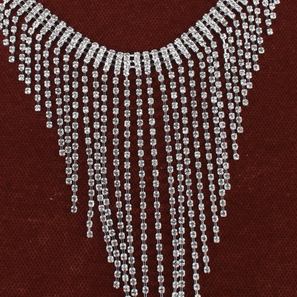 유럽과 미국의 다층 흐름 빗 라인 석 허리 체인 쥬얼리 여성 비키니 바디 체인 섹시한 소원