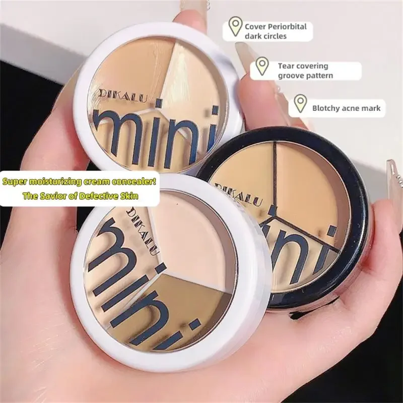 3-color Concealer Palette Moisturizing Cover Dark Circles And Acne Marks Natural Makeup Contouring Cream Shadow Cosmetics