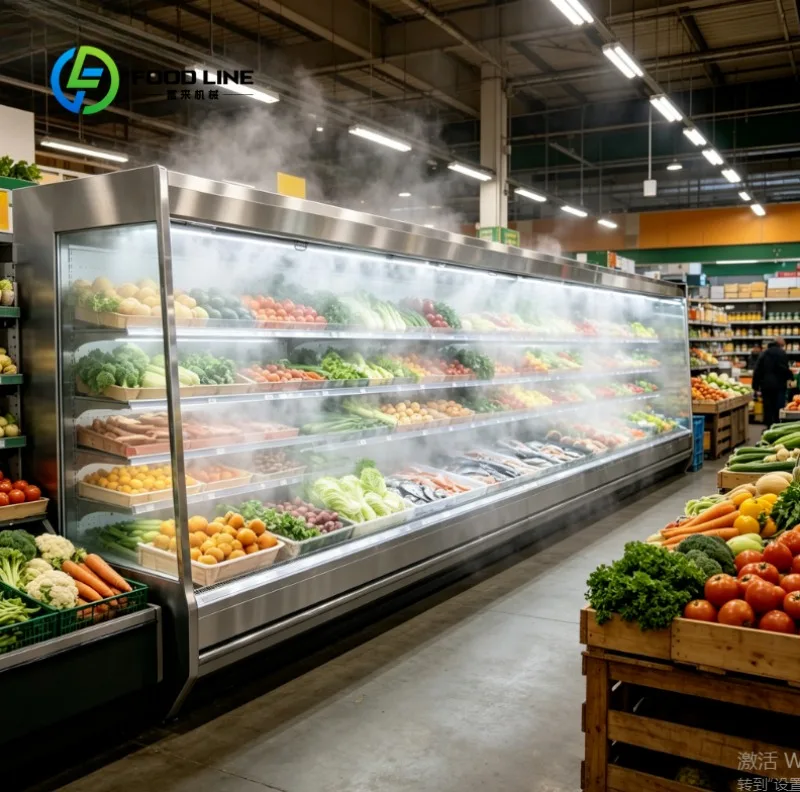 Customize  High Efficiency Refrigerator Display Cooler Cabinet Chiller Unit for Fresh Food and Beverage