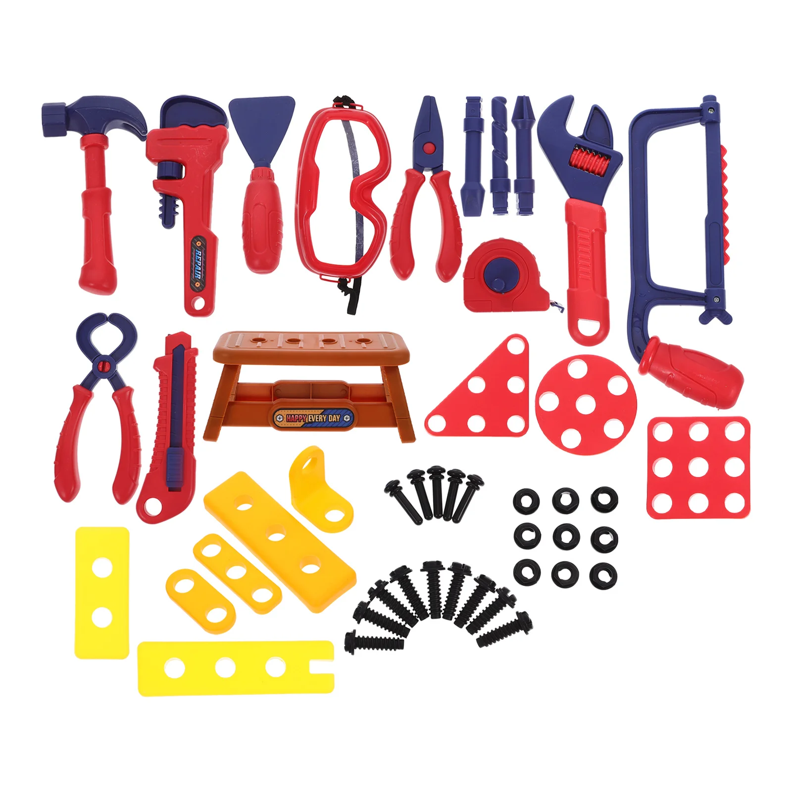 1-delige reparatiegereedschapset voor kinderen Plastic peuter leren voor hand-oogcoördinatie Fantasiespel Educatief cadeau Simulatie Reparatie