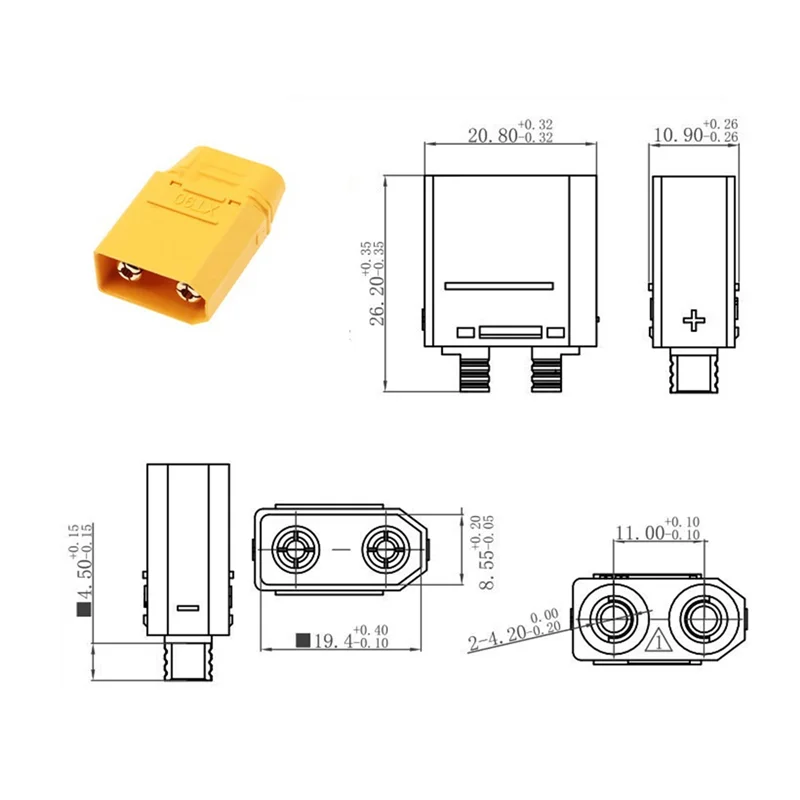 

A32T-10 Pairs XT90S XT90 Connector Anti-Spark Male Female Connector For Battery, ESC And Charger Lead