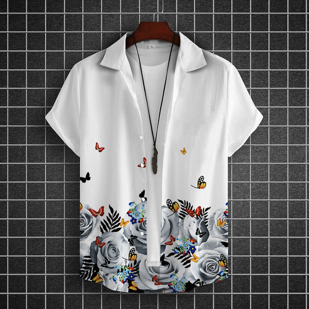 Camisa sencilla con estampado 3D para hombre, Top de moda Retro, ropa holgada de gran tamaño, camisa informal de manga corta, cómoda para todos los días