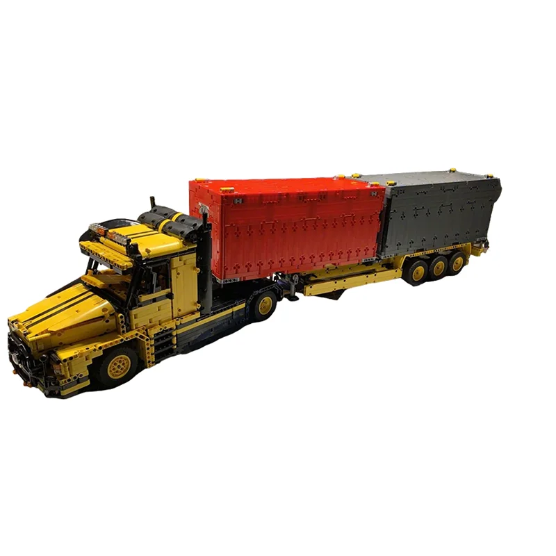 947 個 MOC コンテナテクニカルスタイルスタッドモデルビルディングブロックアーキテクチャクリスマスギフト組み立ておもちゃ DIY アイデアクリエイティブ