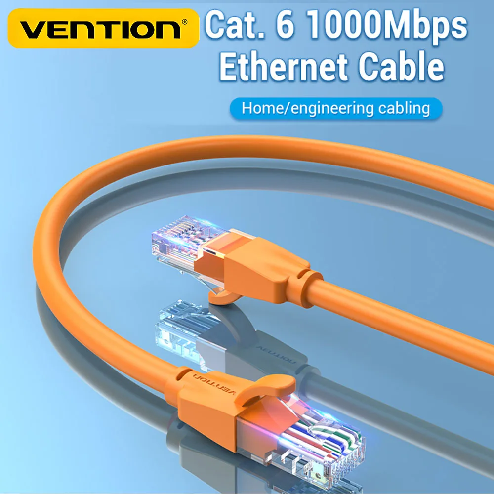 Кабель Ethernet Vention Cat 6, сетевой кабель, 4 витых пара патч-корд, интернет-кабель UTP Cat6 для ноутбука, маршрутизатора Ethernet RJ45