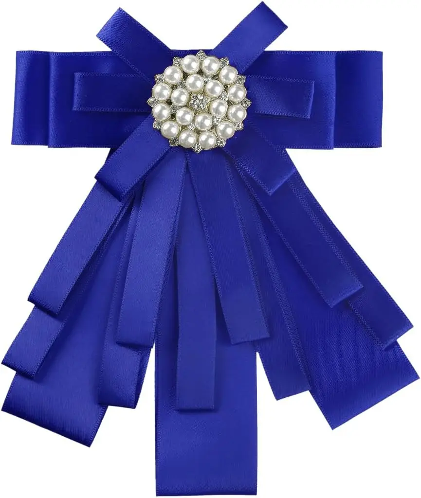 Krawatte für Herren und Damen, Perle, Strass, Schleife, Business, Bankett, Anzug, Hemd, Krawatte, Brosche, Hochzeit, Party, Schleife, Cocktailparty-Zubehör – Detail 11