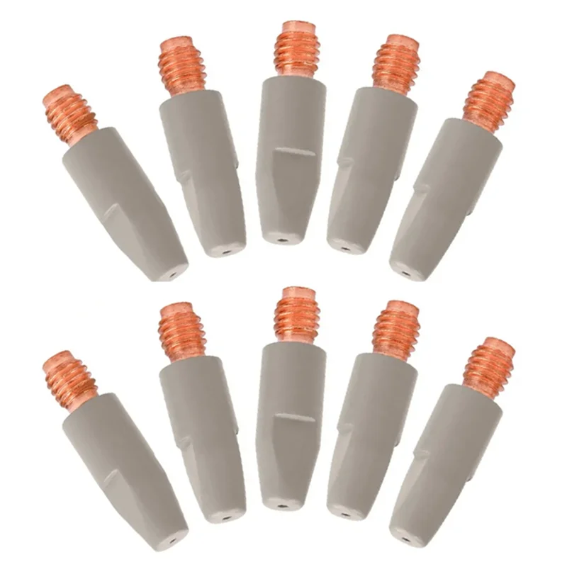 

AB33-10PCS 24KD Welding Contact Tips Coating Protect M6 Gas Nozzle Tip 0.8Mm MIG Welding Torche Welding