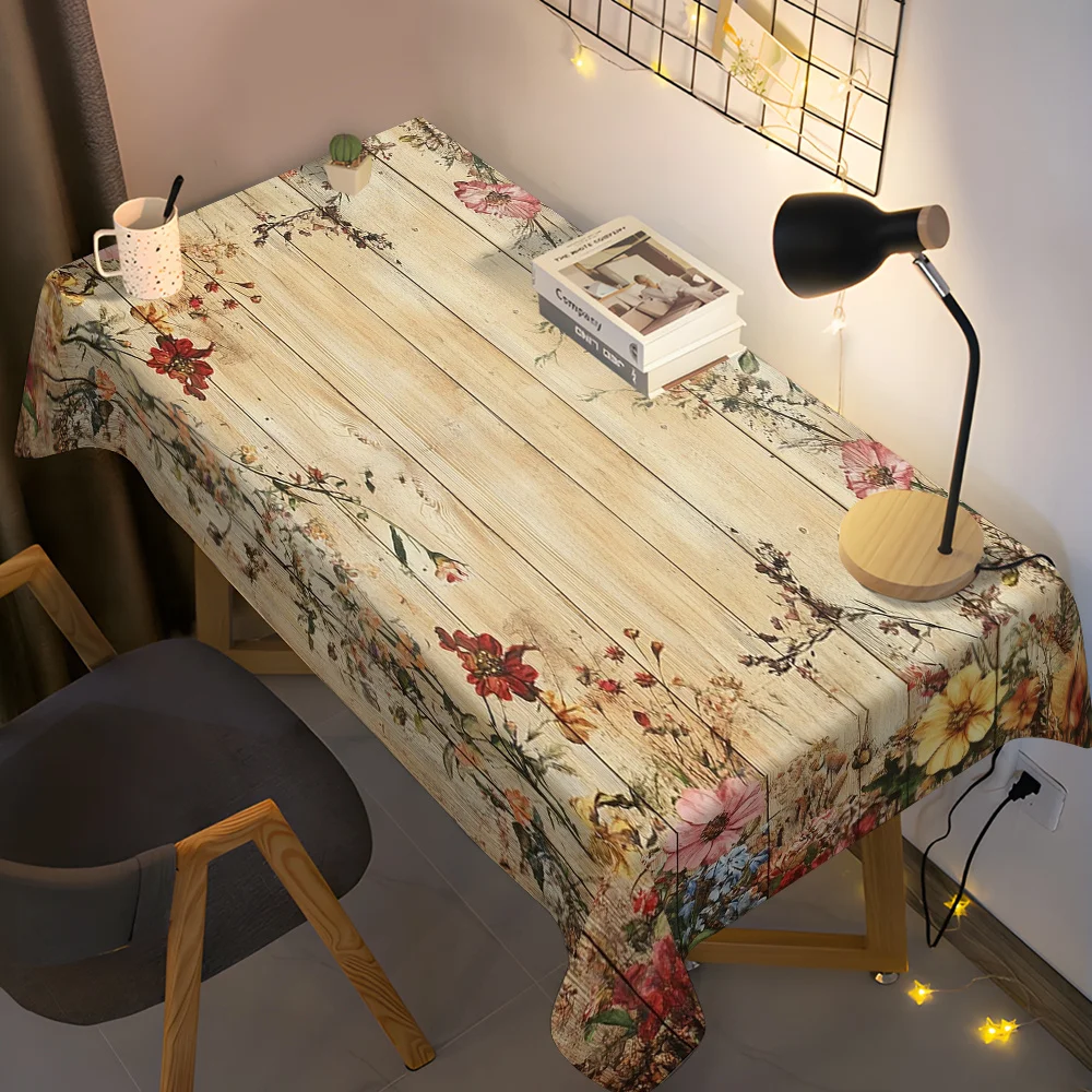VIKAMA Warm Multi functional Home Decoration Tablecloth Natural Flower Table Arrangement Reading Corner Decoration