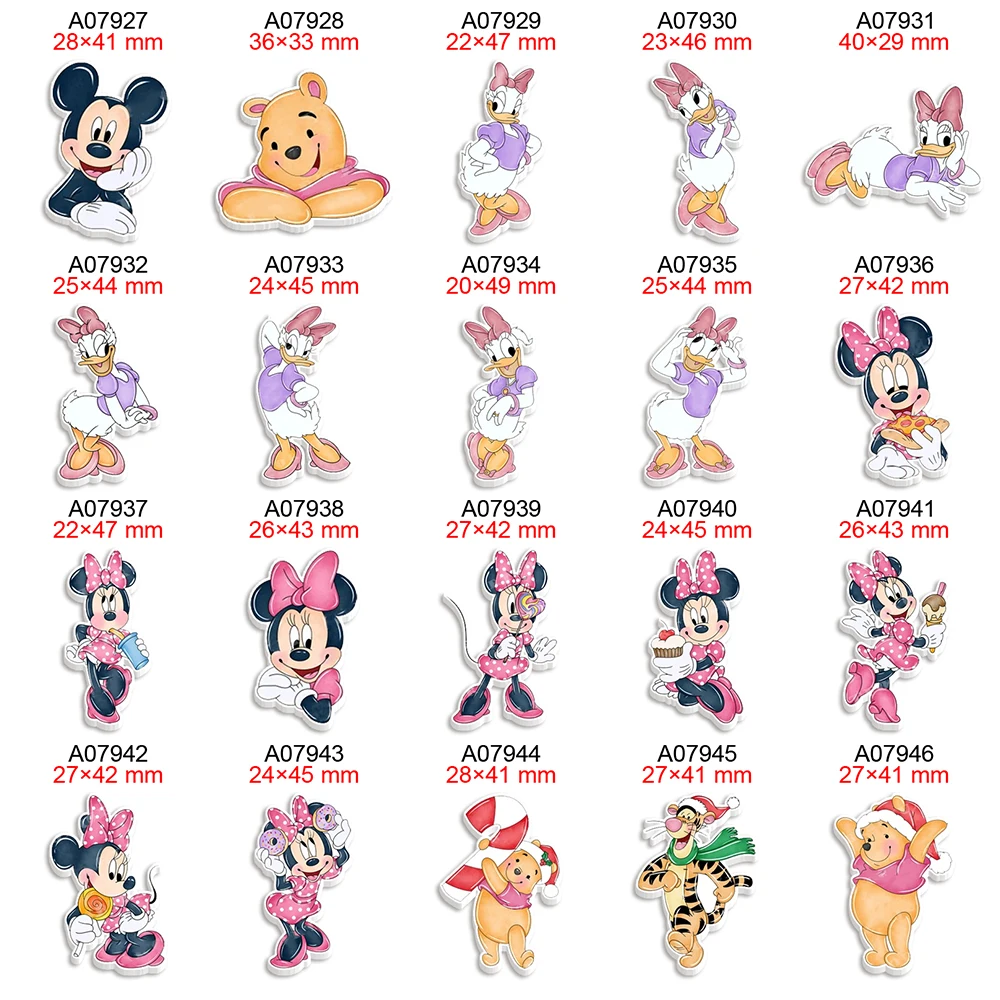 

Disney Минни Дональд Дак мультфильм Рождественское украшение плоский Смола печатные для Hairbows DIY 30 шт./лот