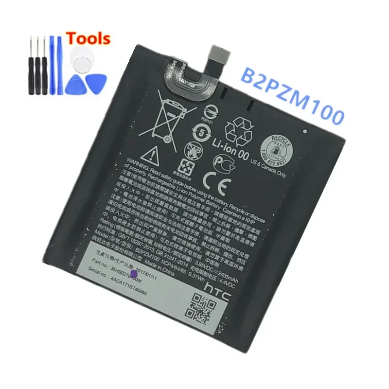 original Battery 2435mAh B2PZM100 For HTC Alpine, U Play, U Play TD-LTE, U Play TD-LTE Dual SIM   batteries + Free Tools