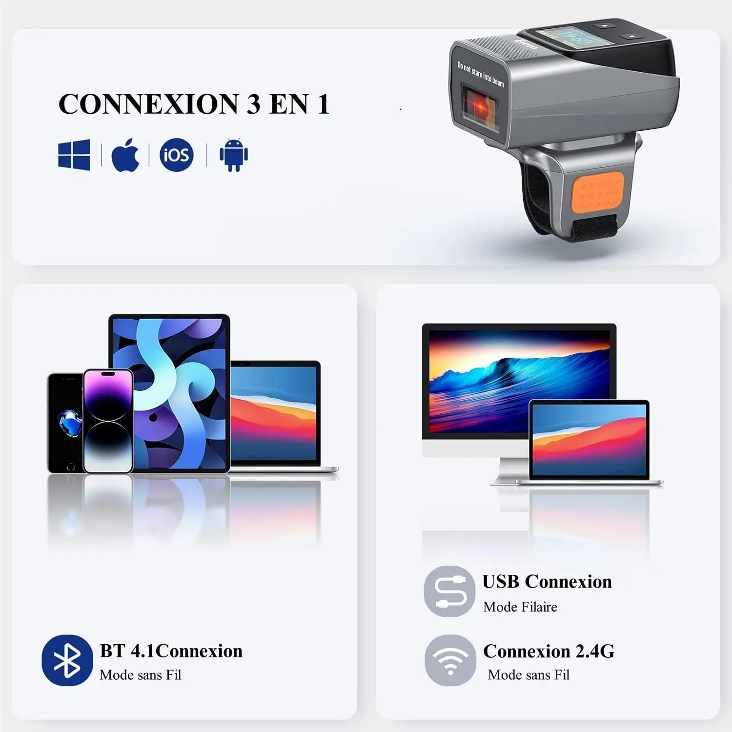Eyoyo 웨어러블 1D 바코드 스캐너 LED 디스플레 - Fingerprint Reader Usb 리뷰 및 가격